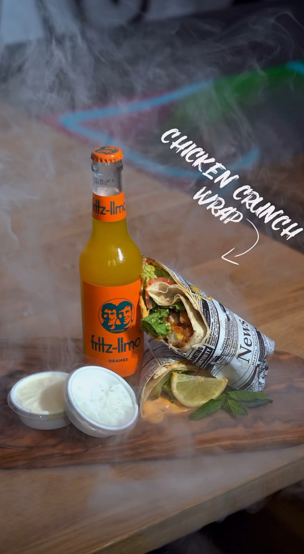 Chicken Crunch Wrap mit fritz-limo